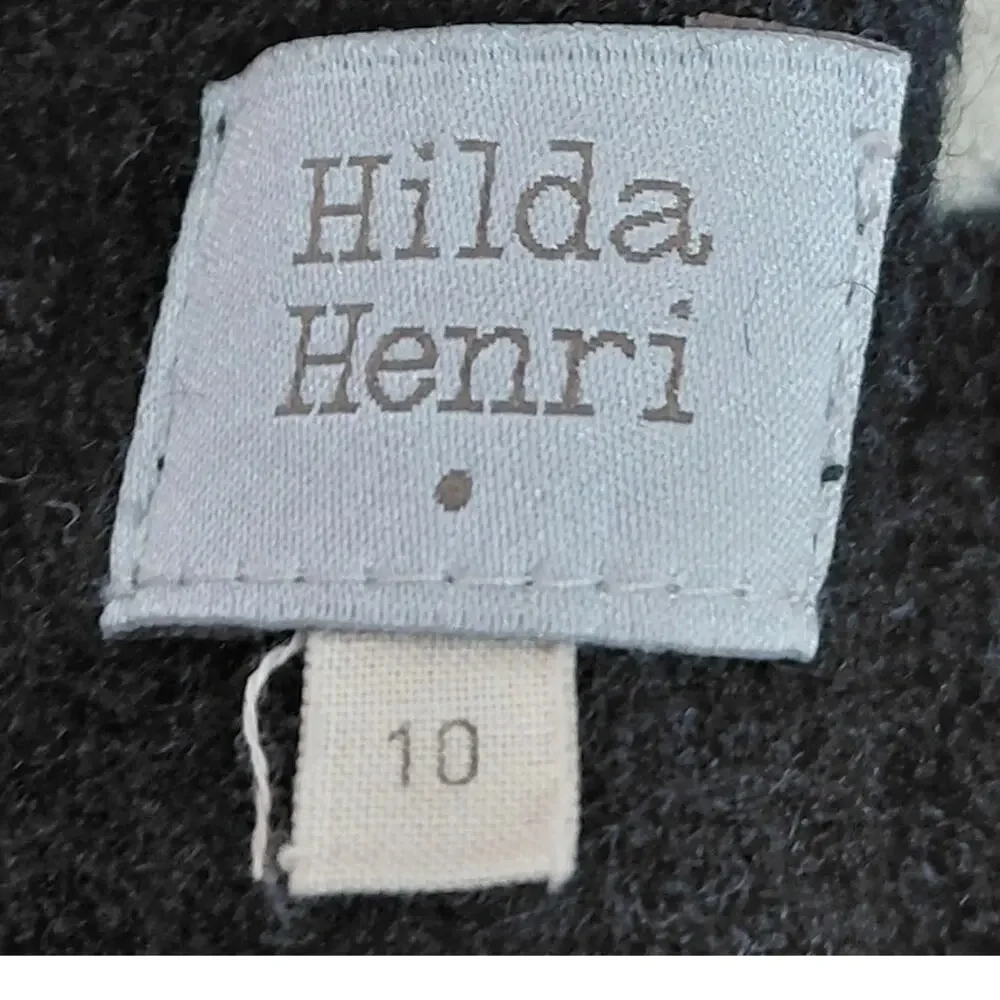 Hilda Henri Wool Dress Black White Colorblock Sleeveless Knee Length Size 10
